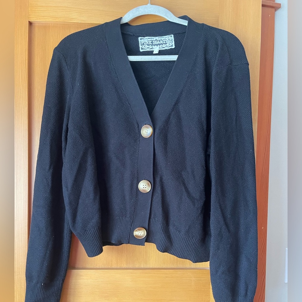 Pink Martini Black Cardi